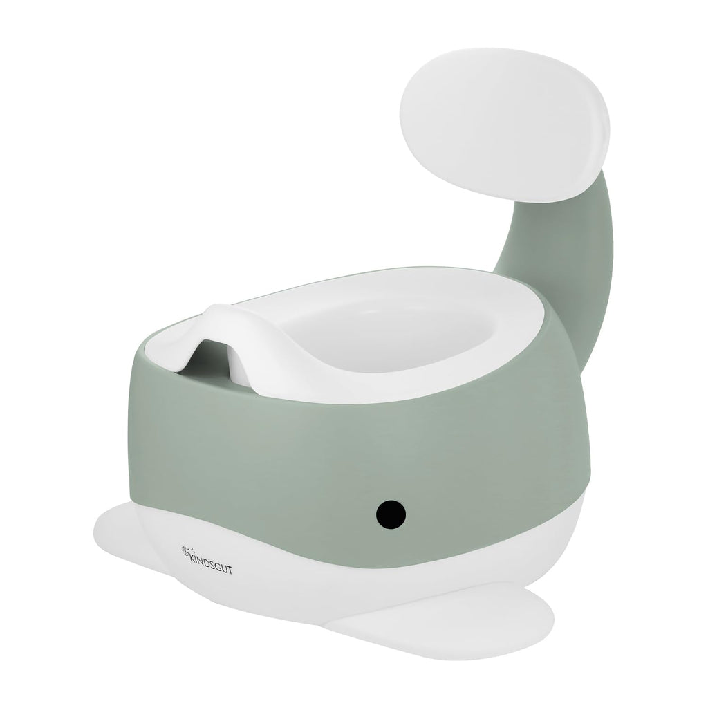 Kindsgut Kinder-Töpfchen, Babytopf WC/Klo, kinderfreundliches Wal-Design und dezente Farben, Toiletten-Training, Pistazie