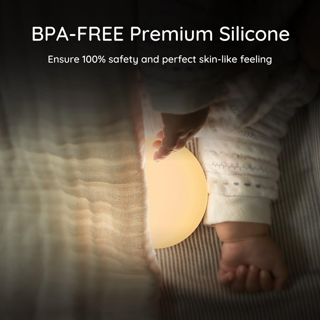 Cotabaty Baby Nachtlicht, Stilllicht für Babypflege im Kinderzimmer, Weiches BPA-freies Silikon-Touch-Control-Nachtlampe, für Stillen & Wickeln, Augenschonend, Umkehrdesign, Stufenlose Dimmfunktion