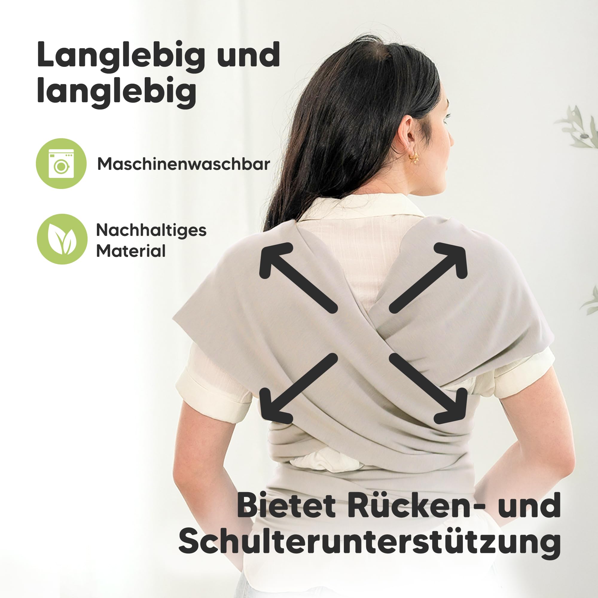 KeaBabies Babytrage Ab Geburt - Atmungsaktive Babytragetücher, Babytrage Neugeborene Ab Geburt, Babytuch Tragetuch Baby Neugeborene, Kleinkind Handfreie Baby Carrier (Stone Gray)