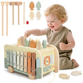 Vanplay Montessori Spielzeug ab 1 Jahr, 7 in 1 Hammerspiel Angelspiel Magnet Holzspielzeug Motorikspielzeug, Xylophon Kinder 1 Jahr, Geschenk Kinderspielzeug ab 1 2 3 Jahre Mädchen Junge