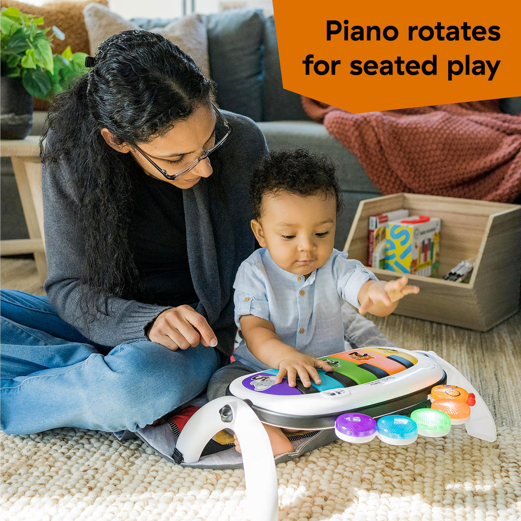 Baby Einstein, 4 in 1 Kickin' Tunes Spieldecke mit 70+ Geräuschen, 25+ Minuten Musik, Erlebnisdecke mit Klavier und Lichtern, Spielmatte mit Spielbogen abnehmbarem Babyspielzeug, ab der Geburt